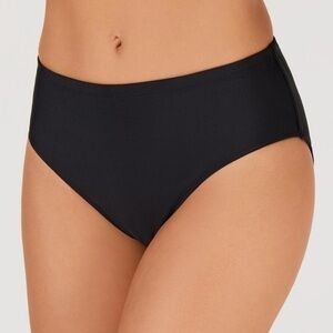 Island Escape Brief Bikini Bottom Black Mid Rise